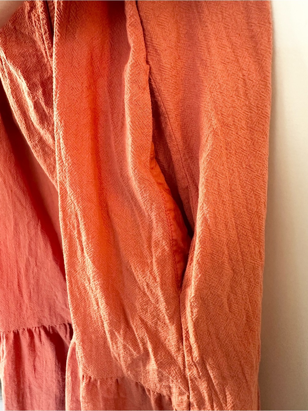 100% Cotton Universal Thread Rust Button-Front Ruffle Midi Dress XL - Picture 3 of 8
